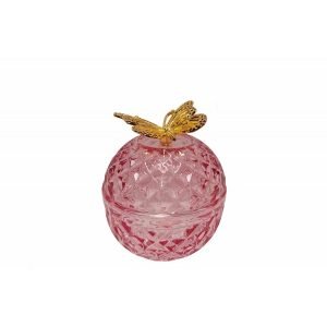 caixa com borboleta em rosa