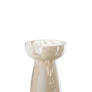 Vase High Wires Glass Beige