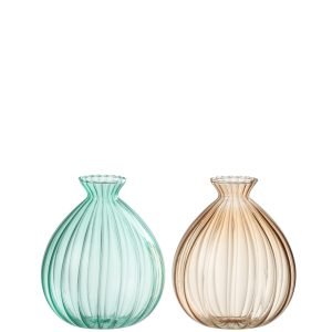 Vase Ballon Glass Aqua/Beige