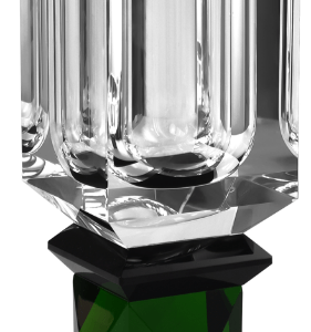 Jarra Cristal Base Preta e Verde