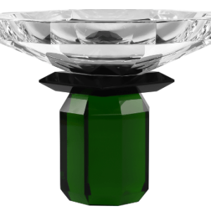 Jarra Cristal Base Preta e Verde